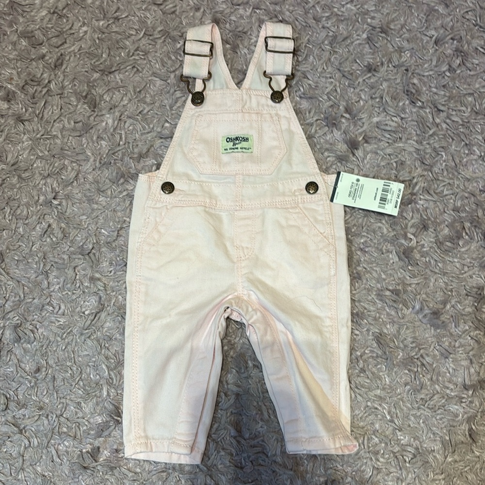 NWT light pink 3 month overalls